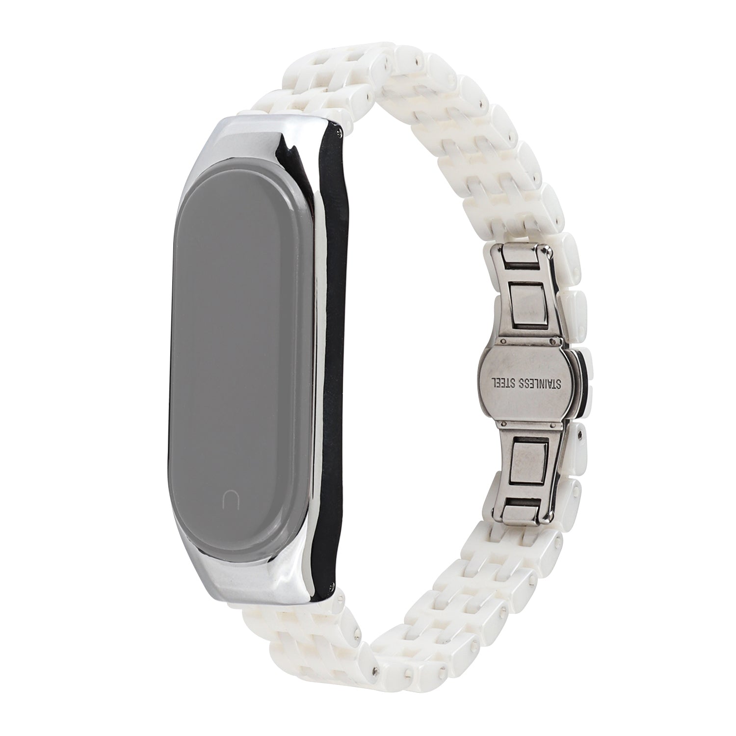 For Xiaomi Mi Band 3 Mi Band 4 Stylish Ceramics+Stainless Steel Watch Band Wrist Strap For Xiaomi Mi Band 3 Mi Band 4 Stylish Ceramics+Stainless Steel Watch Band Wrist Strap